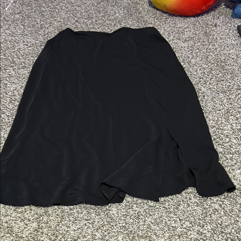 Time and Tru Black Asymmetrical Wrap Skirt